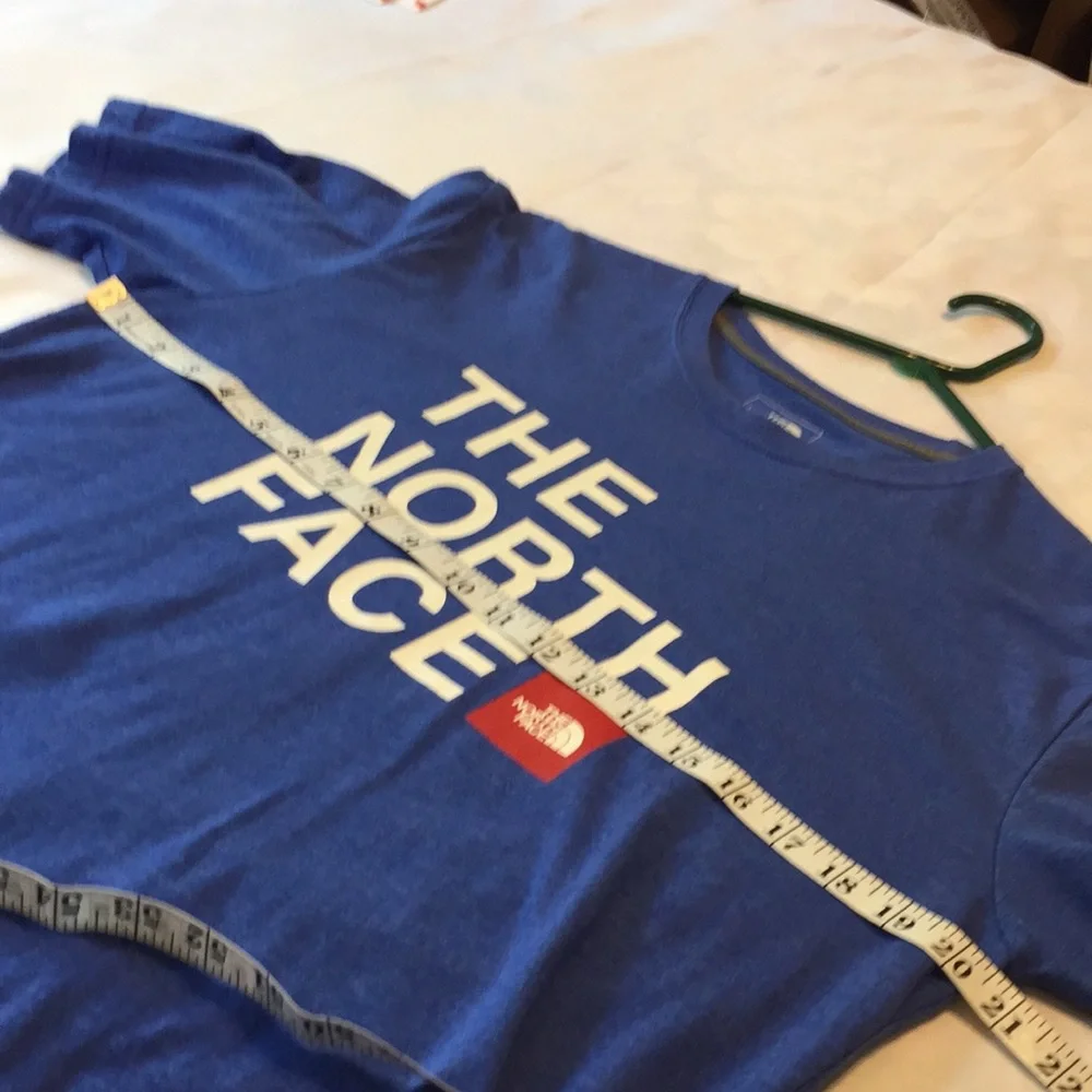 The North Face Blue Spell Out Tee T-shirt Size Medium